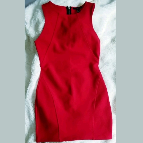 XXI forever 21 Dresses & Skirts - XXI Red bodycon cocktail  Stretch Womens Dress Size L